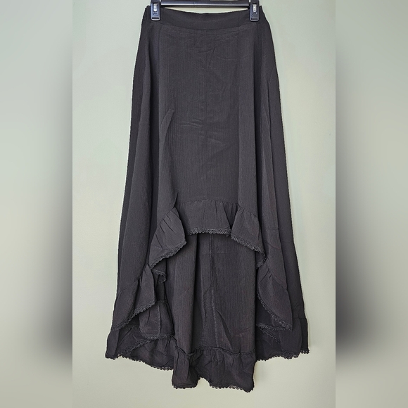 Area Stars Women's Kelli Ruffle High Low Skirt In Black - Picture 6 of 12
